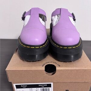 Dr. Martens Purple Bethan Shoes with Black Soles